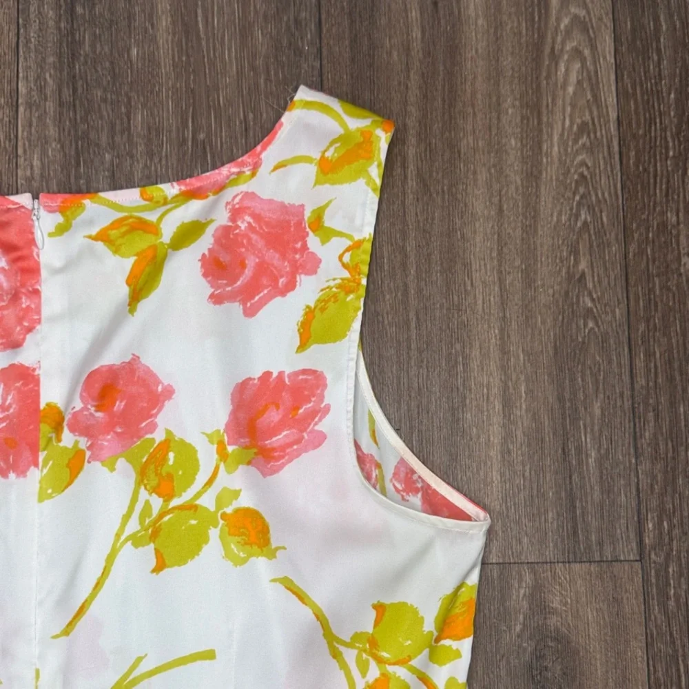 Ann Taylor Floral Tank Top - Pink and Yellow Women’s Size 14 - Picture 9 of 11